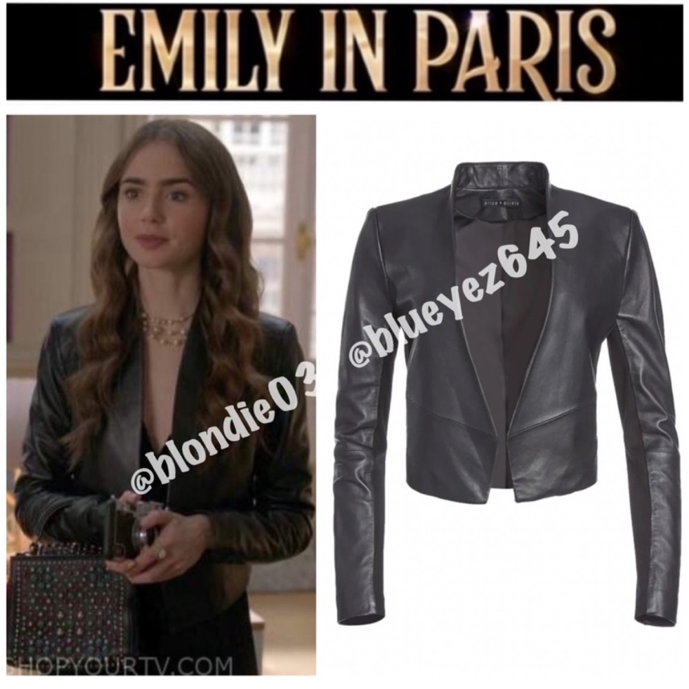 Alice + Olivia “New Harvey” Leather Jacket M - Picture 1 of 8